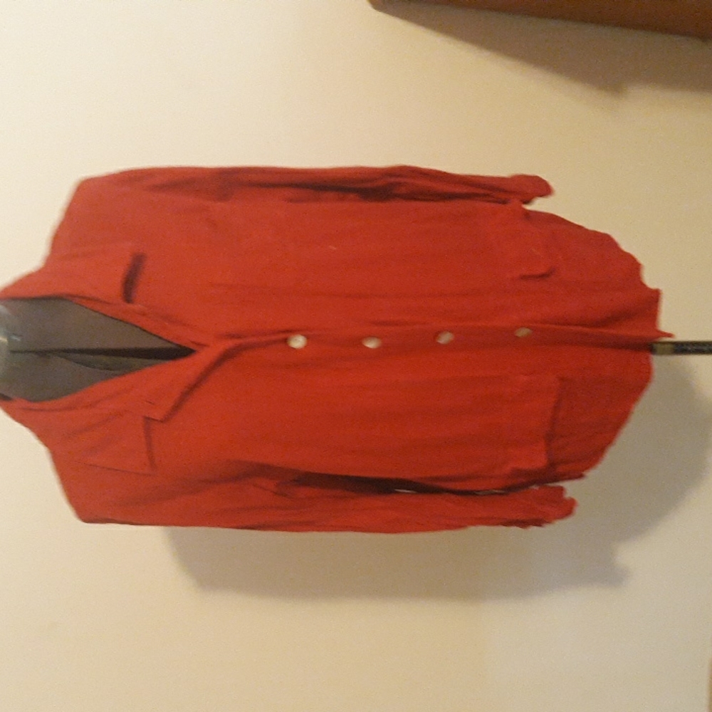 Cold water creek red linen/rayon jacket. Large